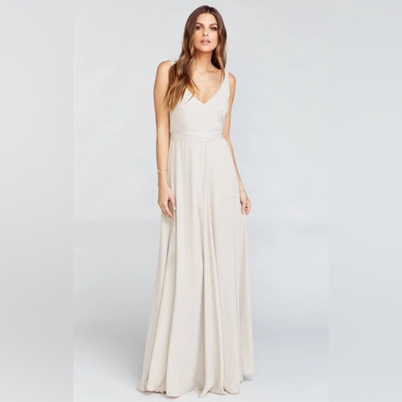 Show me your MUMU | Jenn Maxi Bridesmaid Dress | NWT | Show Me The Ring | SZ S - Picture 1 of 4